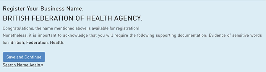 Use the Companies House search tool on gov.uk to quickly check if your UK business name is available at no cost.