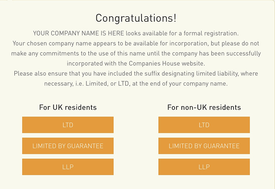 To assess and verify your business brand name, please enter the name and click the search button. The search results will appear within a second.